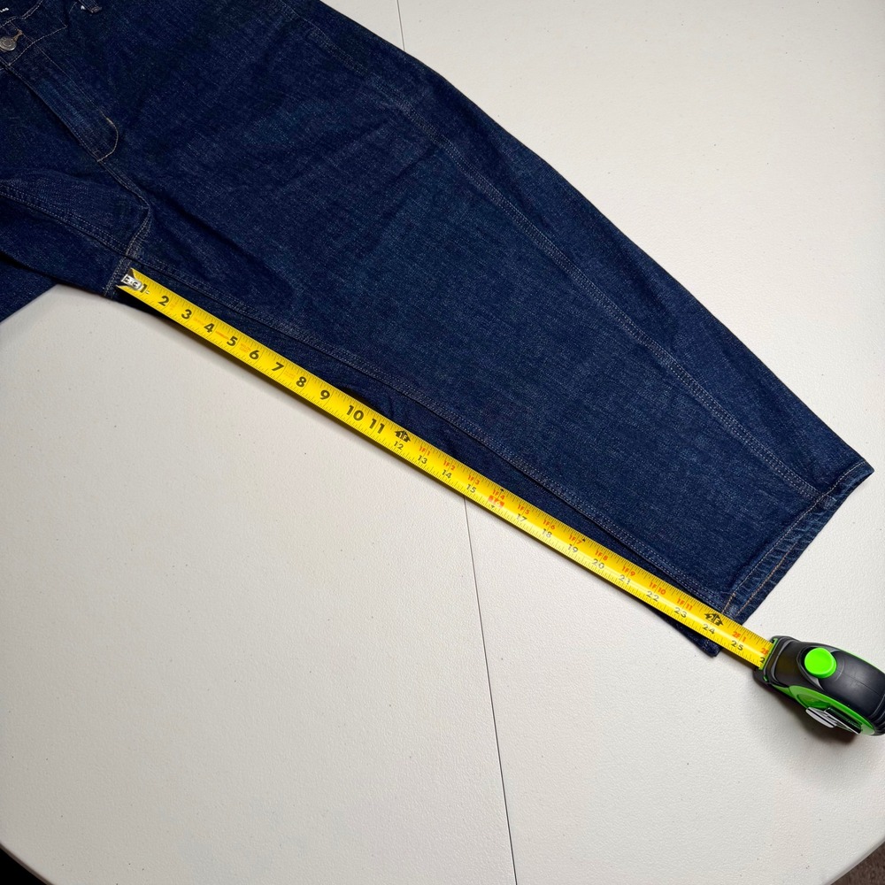Old Navy Womens High-Rise Barrel Leg Jeans Dark Wash Indigo Size 16 Wide Leg - Picture 5 of 9